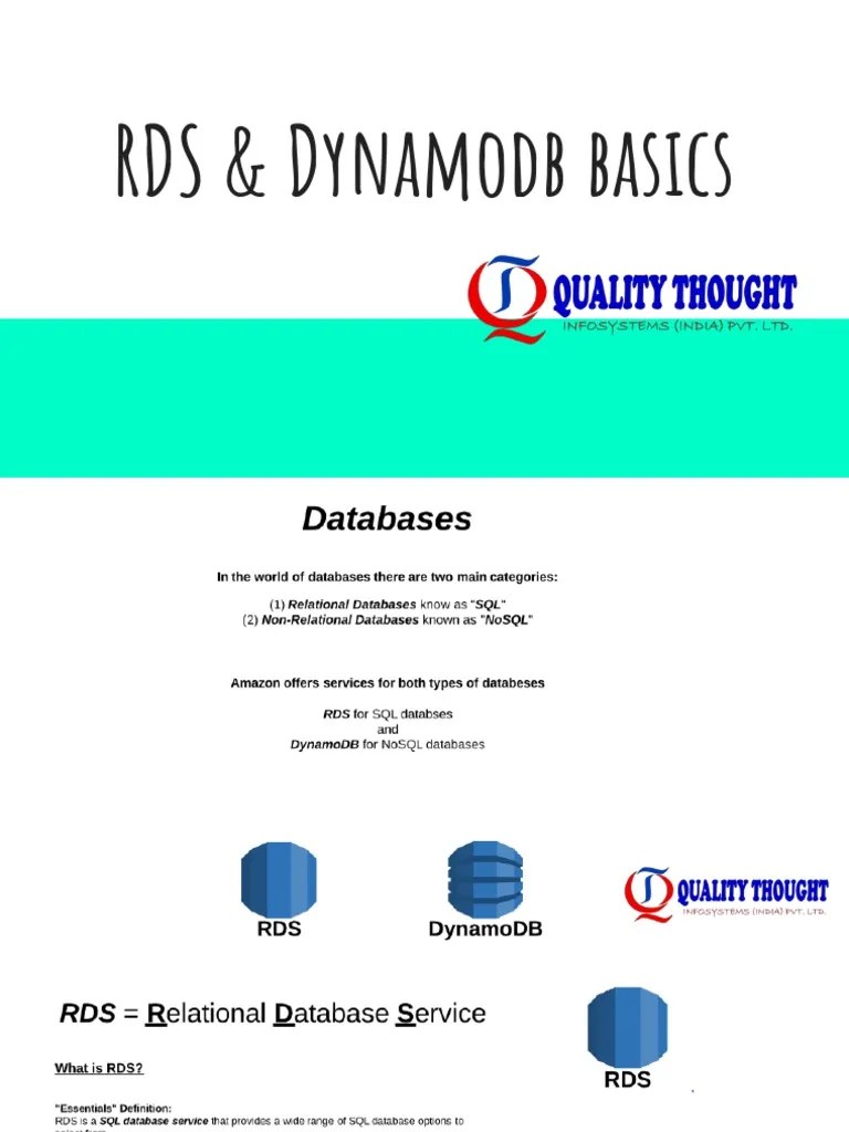 RDS Dynamodb Basics PDF