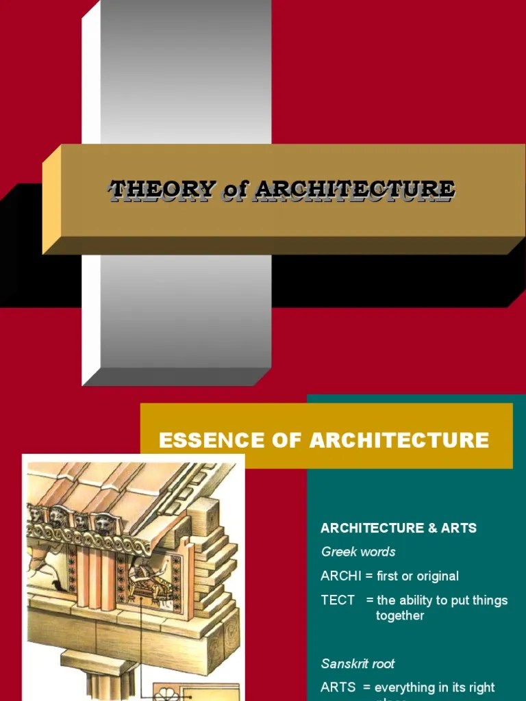 Arch Theory I PDF Theory Length