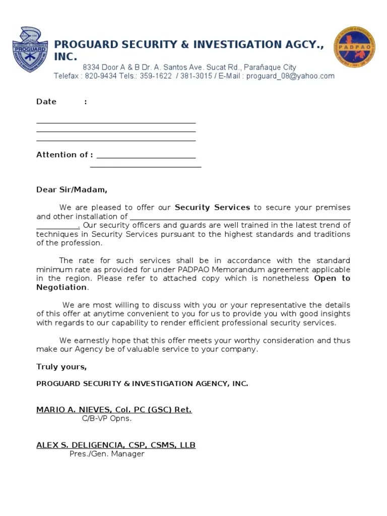 Proposal Letter