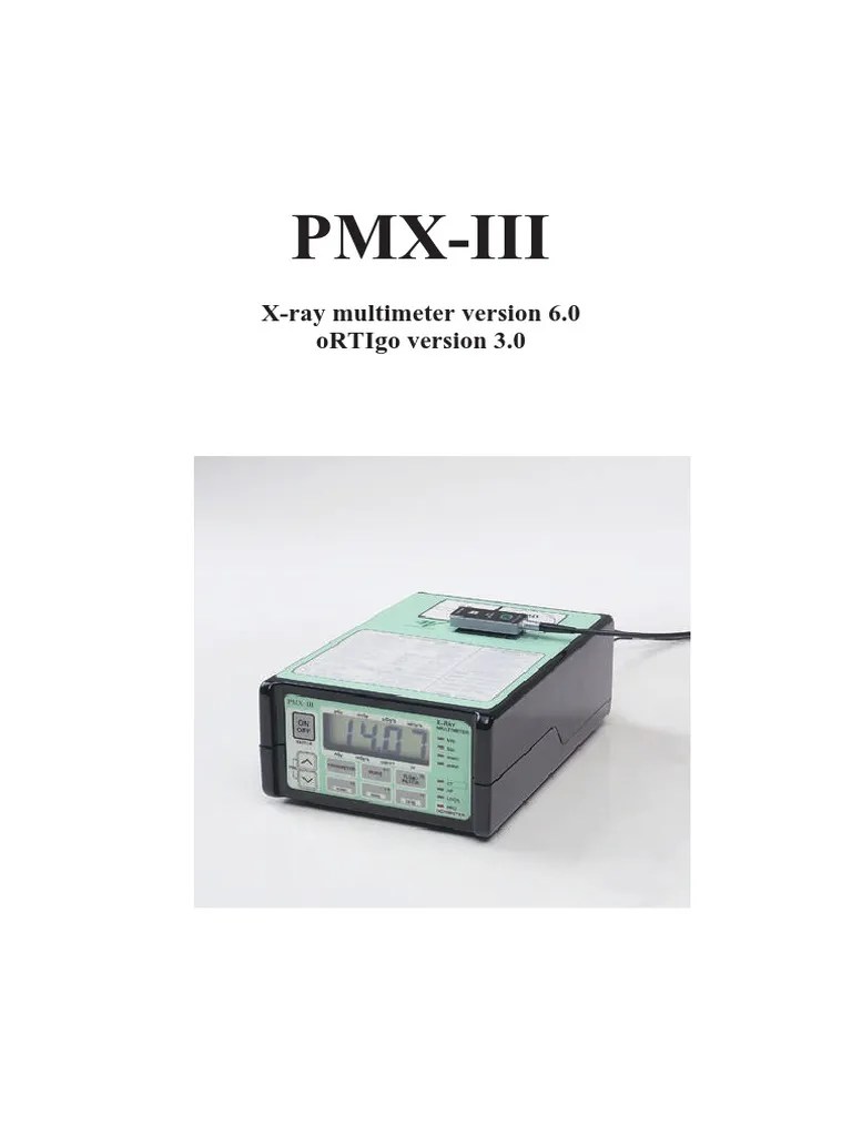 RTI PMXIII XRay Multimeter User Manual PDF Exposure