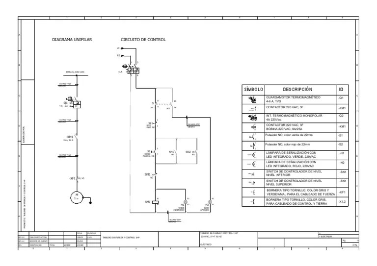 Diagrama Fuerza y Control-Layout1 | PDF | Ingenieria Eléctrica