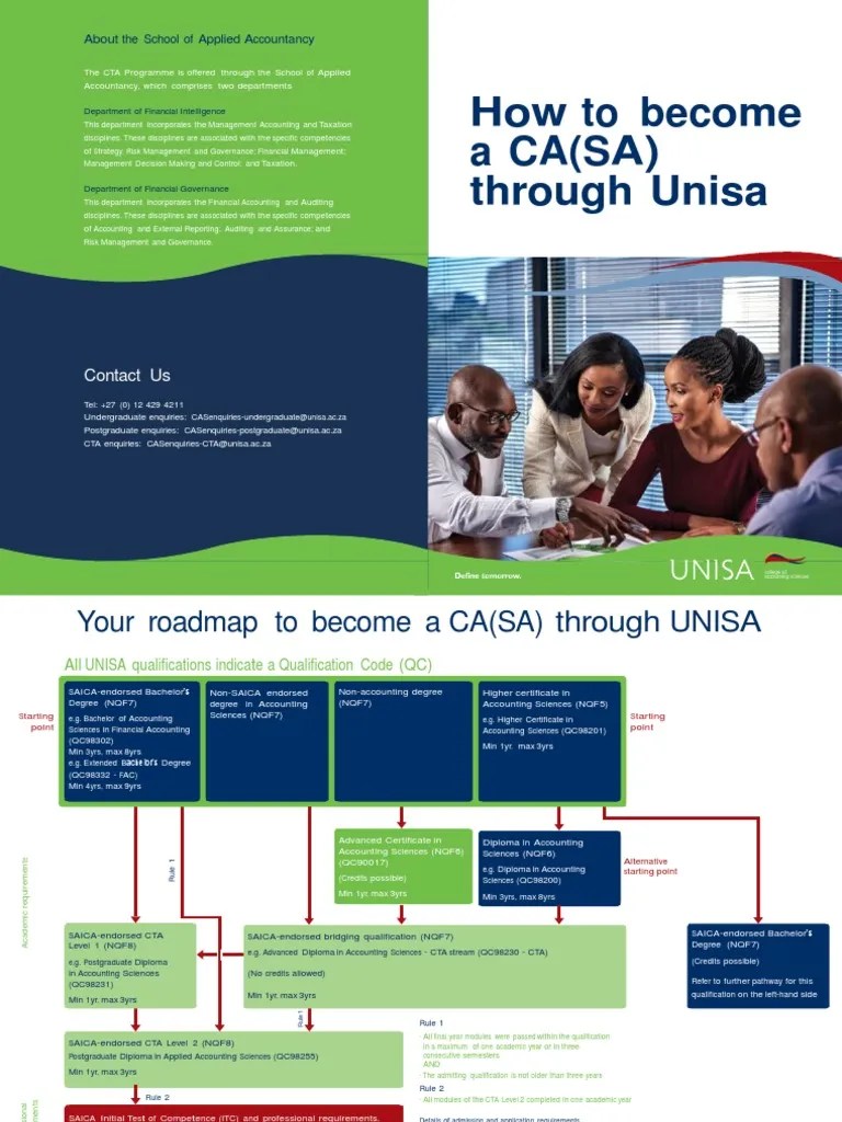 How To A CA (SA) Through Unisa College of Accounting Sciences