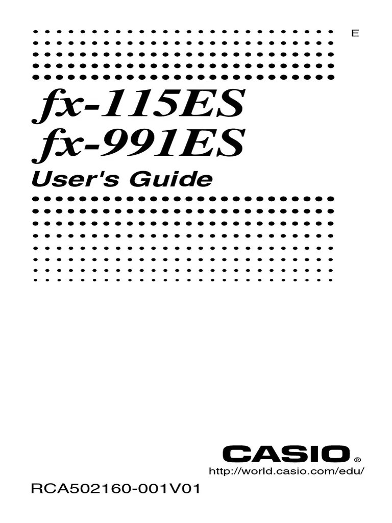 Casio FX 991es User Manual | PDF | Business