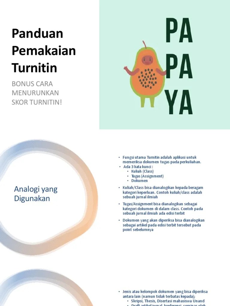 Panduan Turnitin Papaya Apps PDF