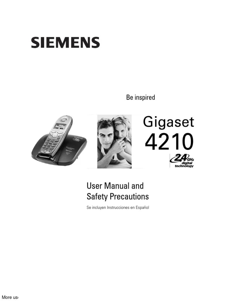 Gigaset: User Manual and Safety Precautions | PDF | Menu (Computing