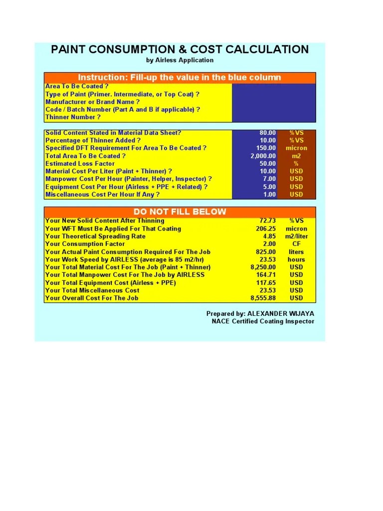 Paint Calculation PDF