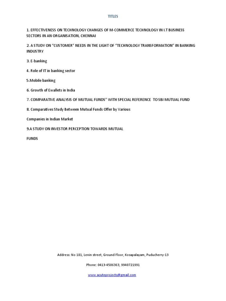 Mba Titles PDF