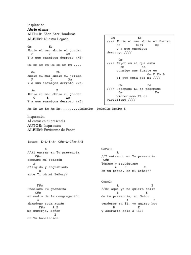 acordes inspiracion