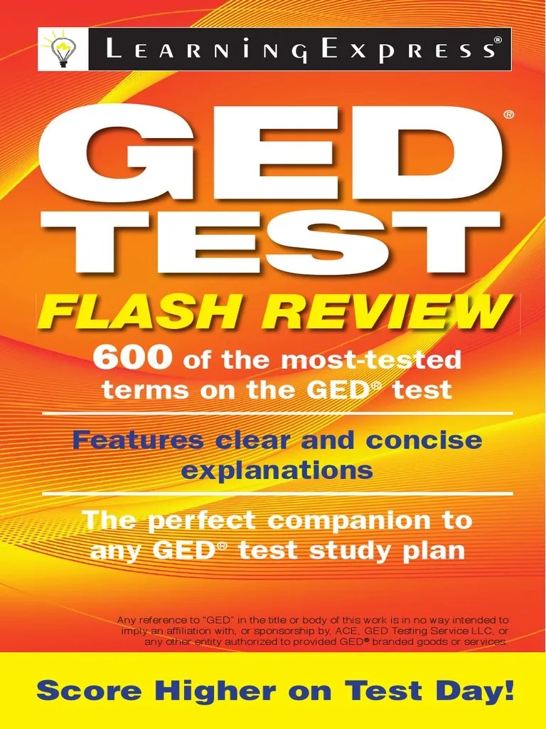 GED Test Flash Review PDF General Educational Development Area
