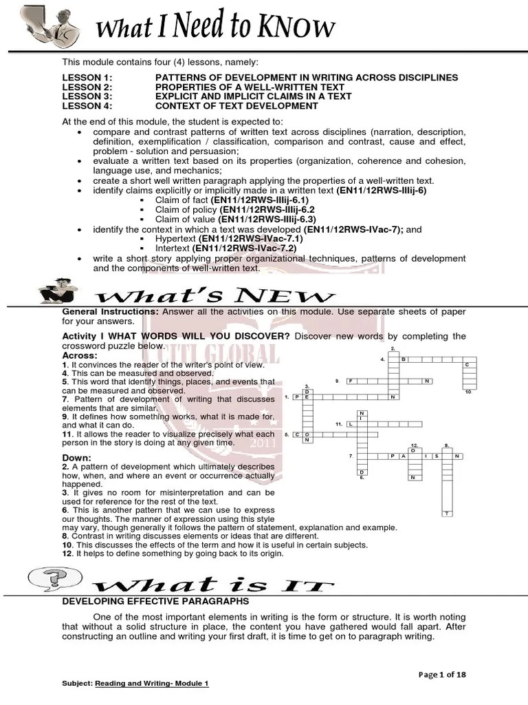 Reading and Writing Skills Module 1 PDF Obesity Physical Fitness