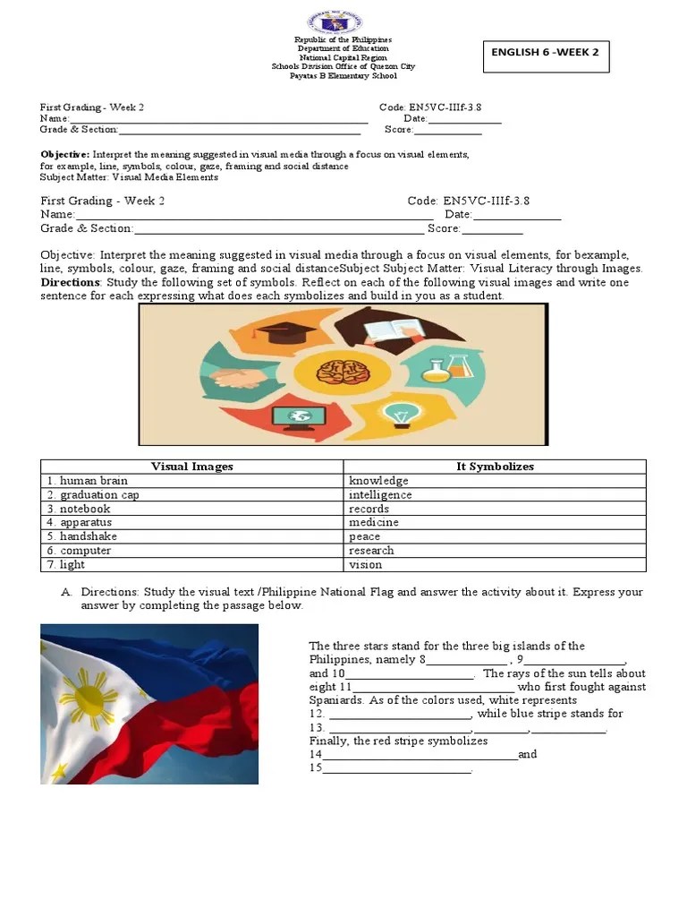 English 6 Week 2 Objective Interpret The Meaning Suggested in