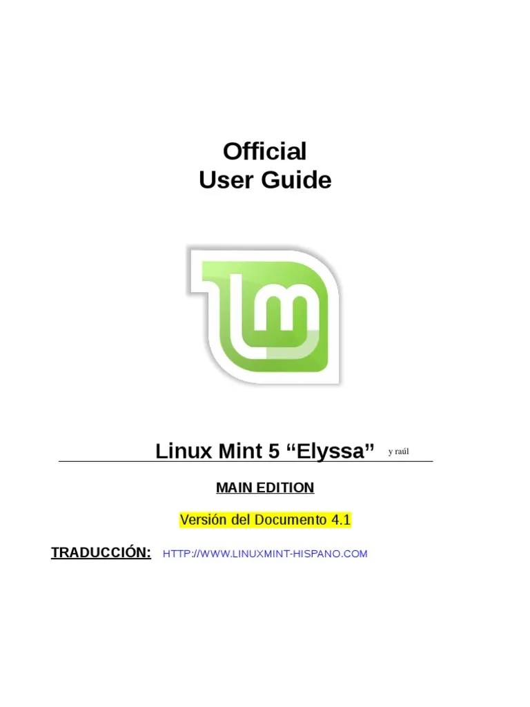 Manual Linux Mint Espanol PDF Archivo de computadora Microsoft