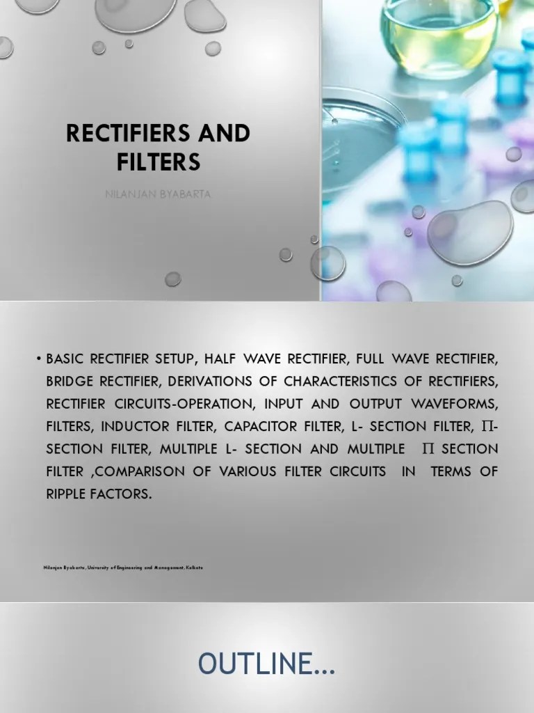 Rectifiers and Filters PDF Rectifier Power Supply