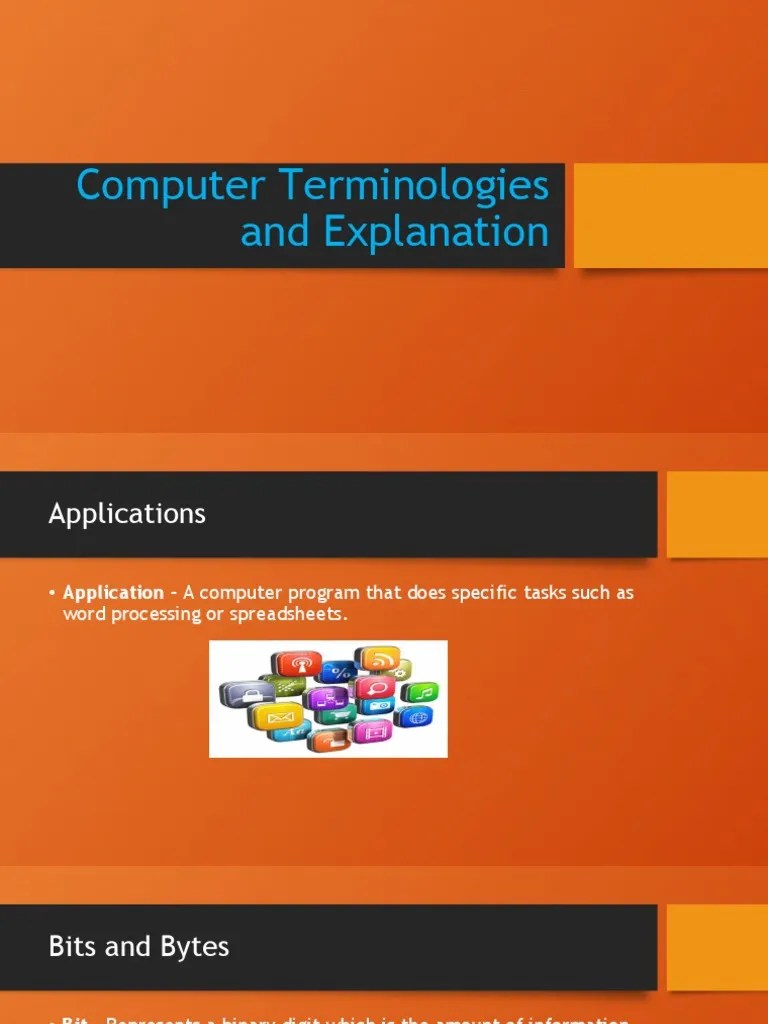 Computer Terminologies and Explanation PDF Blu Ray Operating System