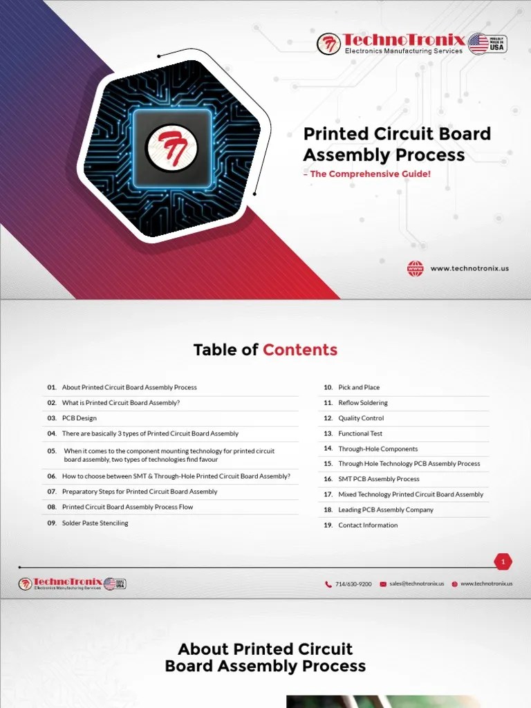 Printed Circuit Board Assembly Process PDF Printed Circuit Board