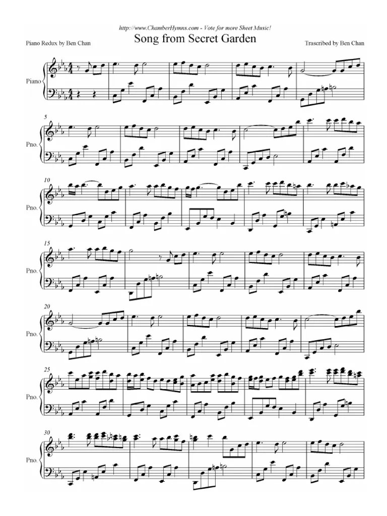 Secret Garden Piano