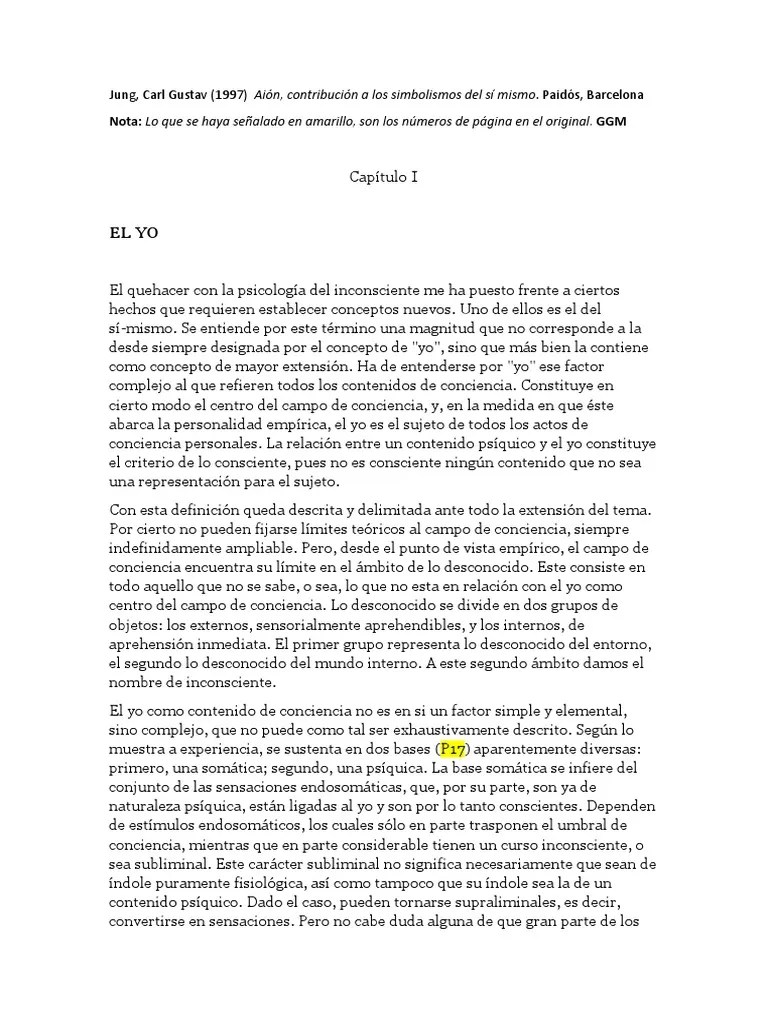 Aion (Carl G. Jung 1997) PDF Mente inconsciente Psique (psicología)