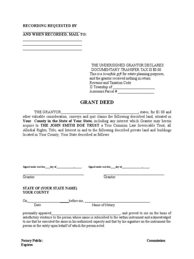 Grant Deed PDF