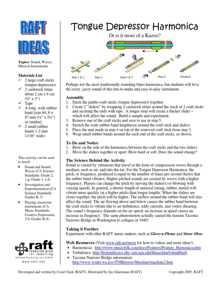 Tongue Depressor Harmonica Download Free PDF Pitch (Music) Sound
