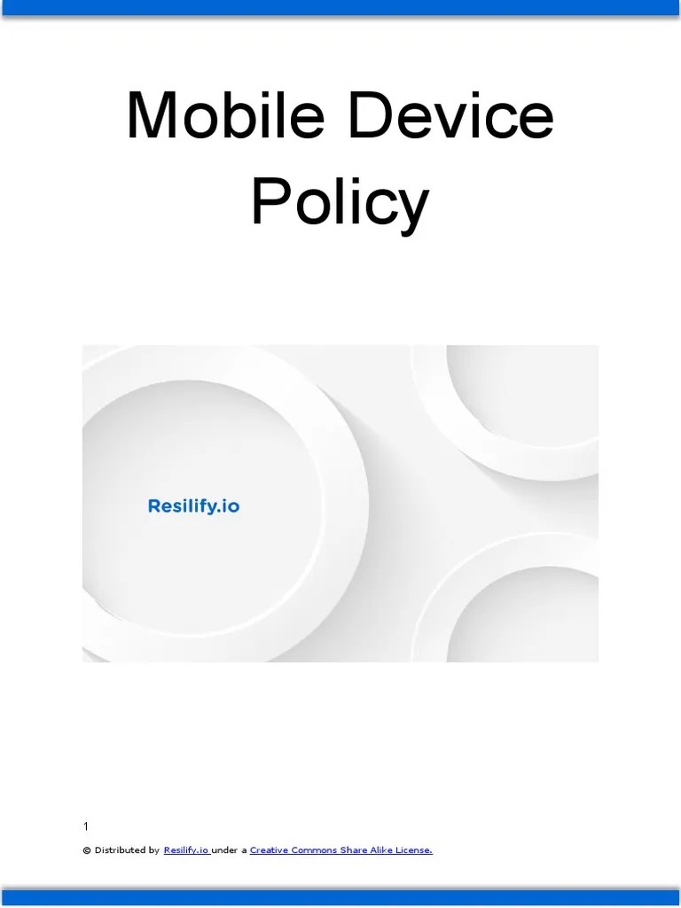 Mobile Device Policy PDF