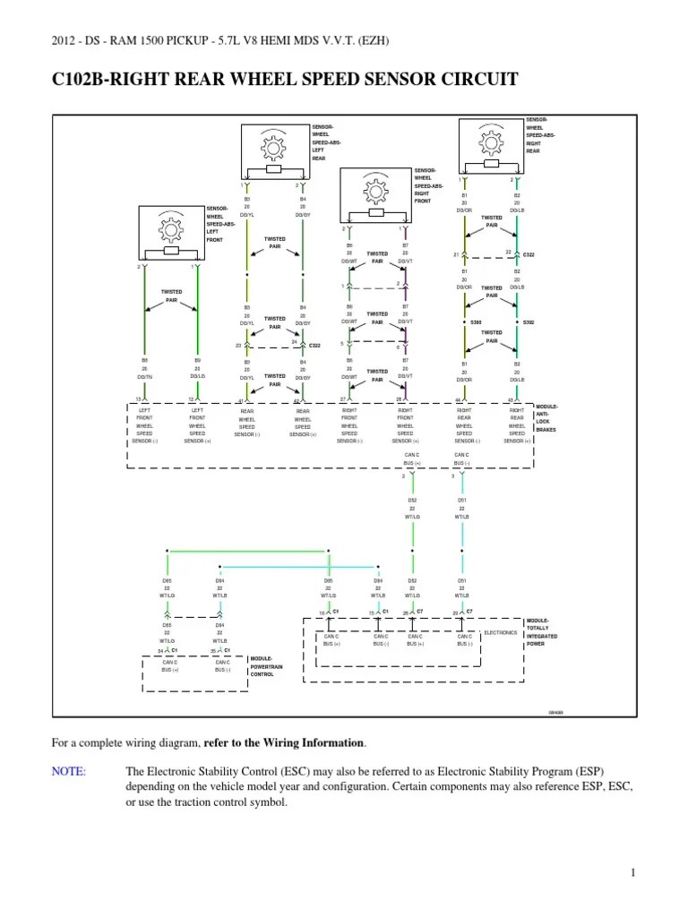 Right Rear Wheel Speed Sensor Circuit Signal Erratic at James Viveiros blog