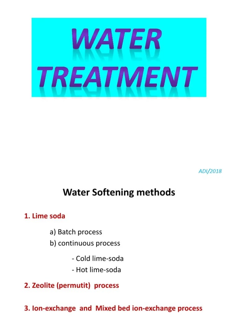 Water Treatment PDF Water Purification Ion Exchange