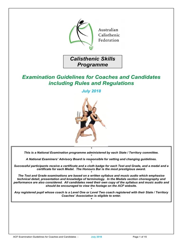 Examination Guidelines For Coaches and Candidates Including Rules and