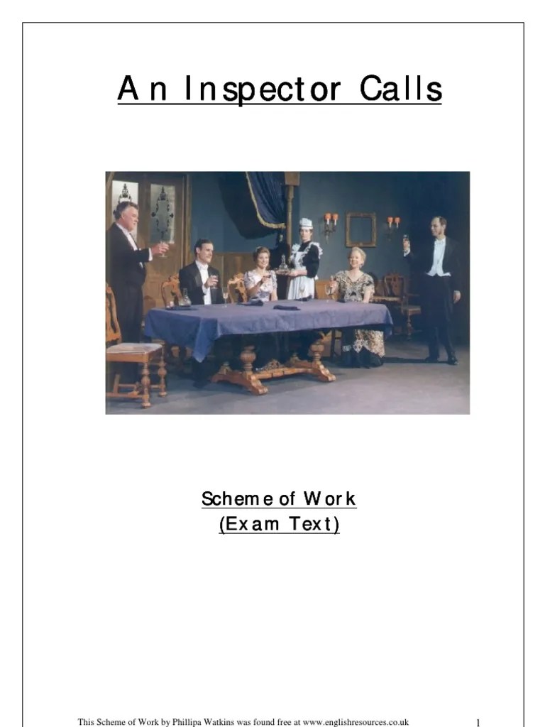 Inspector Calls Sympathy Test (Assessment)