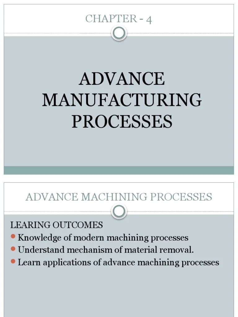 Chapter 4 Advance Manufacturing Processes PDF Laser Machining