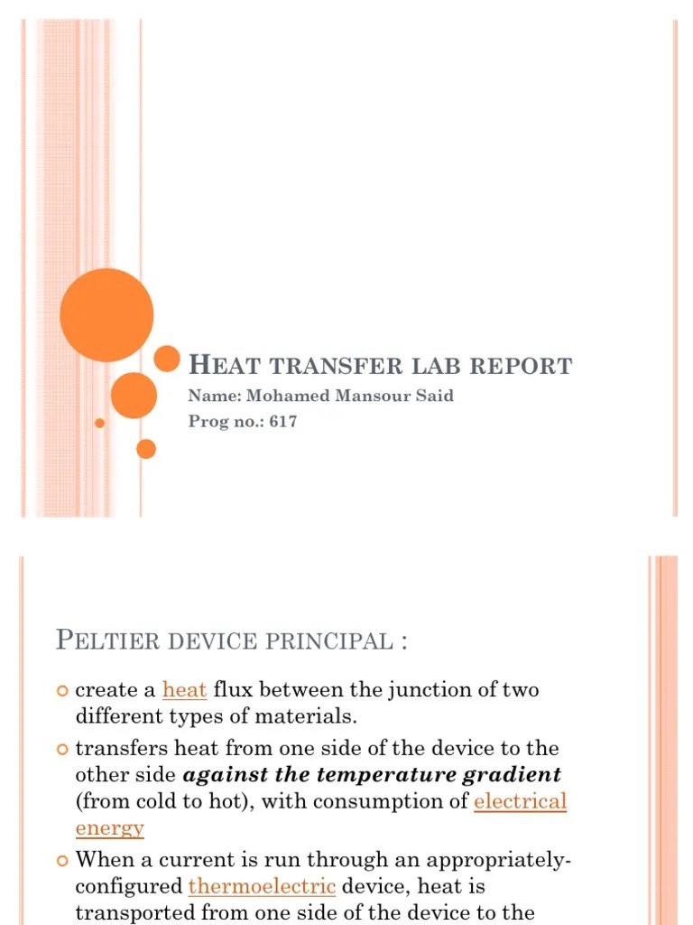 Heat Transfer Lab Report