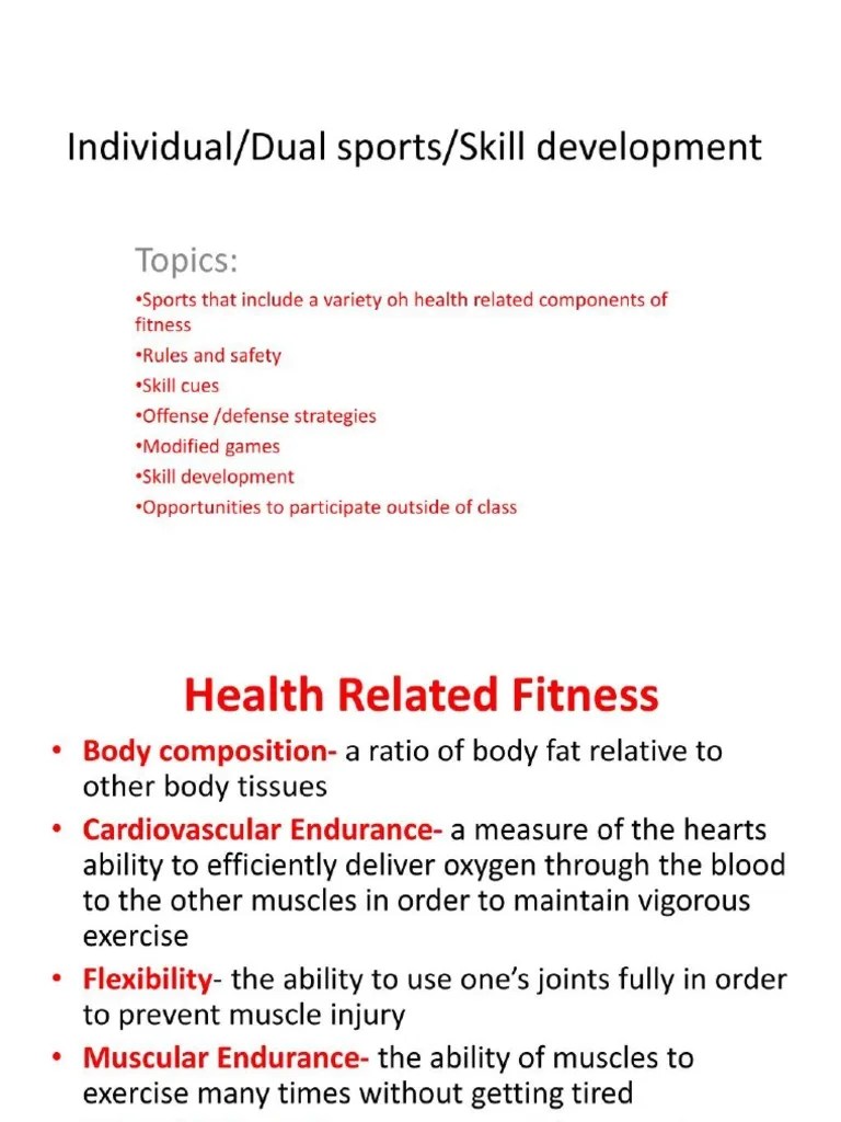 Individual, Dual, Team Sports PDF