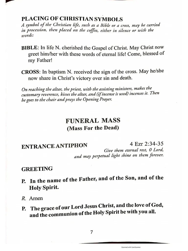 Funeral Mass Readings PDF