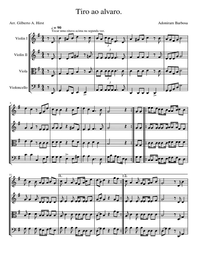 Tiro Ao Alvaro.Partitura e Partes PDF European Musical Instruments