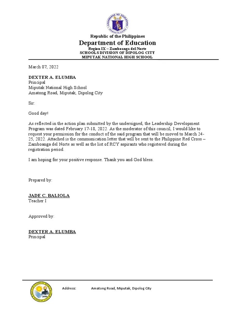 First Aid Letter PDF