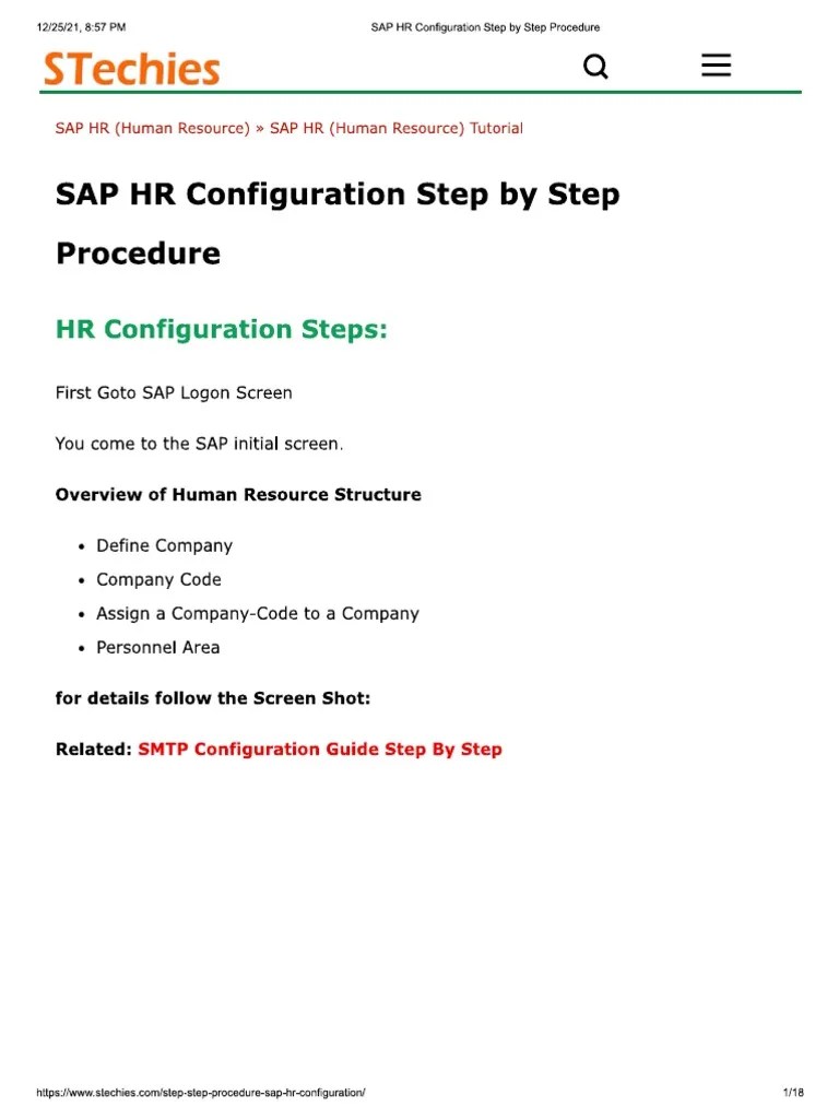 SAP HR Config PDF
