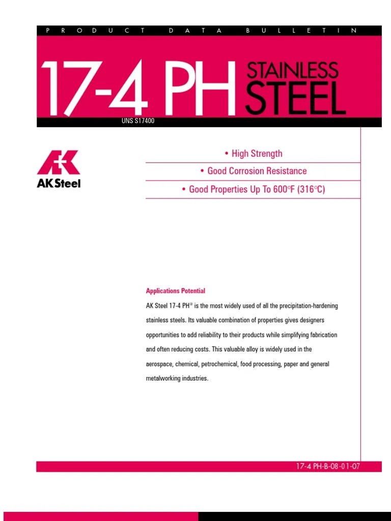 174 PH Data Bulletin Stainless Steel Heat Treating