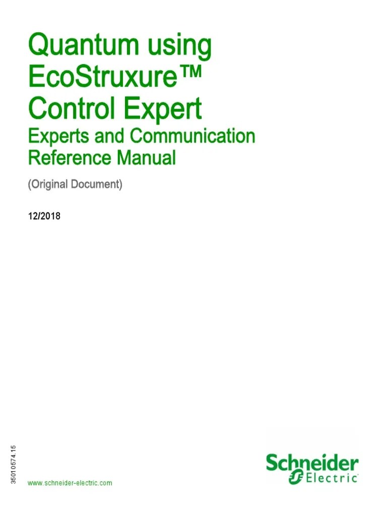 Quantum Using Ecostruxure™ Control Expert Experts and Communication
