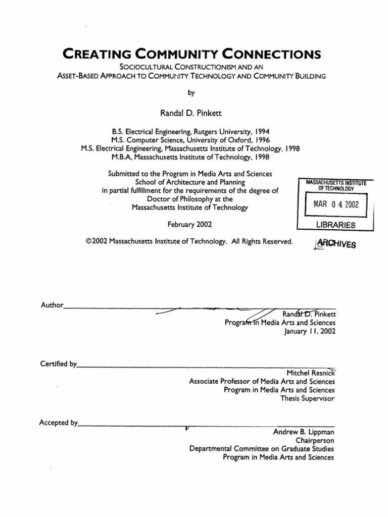 Creating Community Connections PDF System Science
