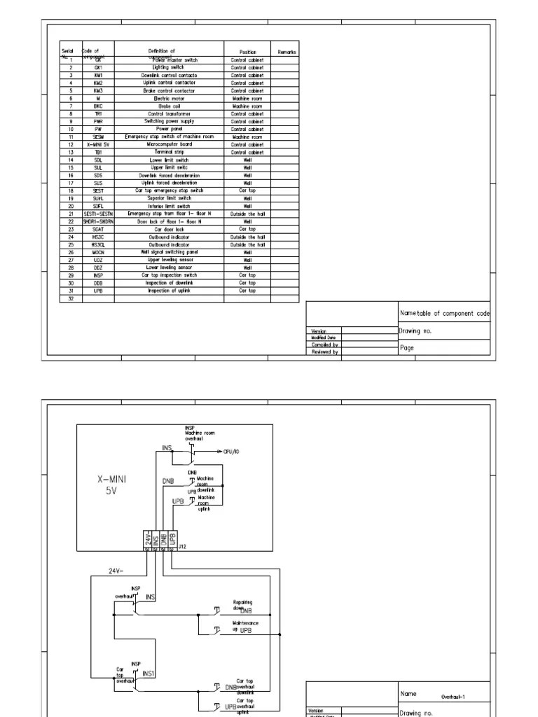 Dumbwaiter Electrical Diagram | PDF