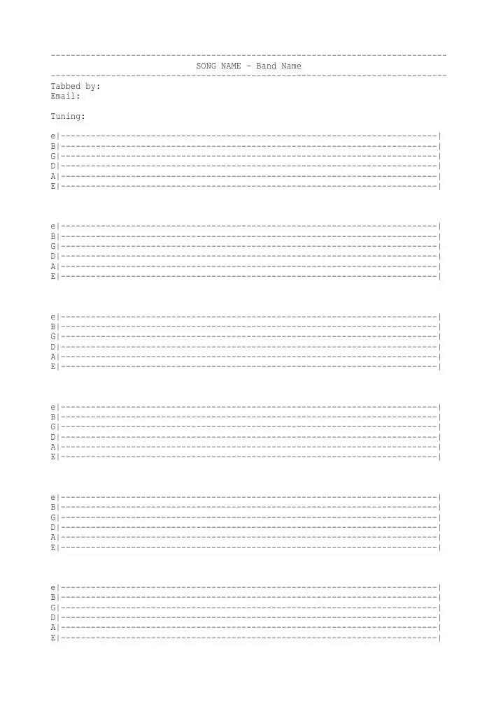 Guitar Tabs Template Celtic Musical Instruments Music Technology
