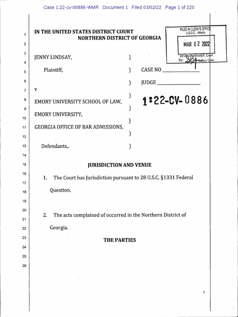 Civil Rights COMPLAINT Against Emory University School of Law