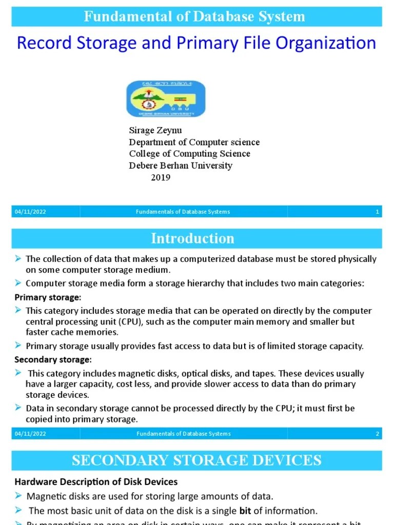 6 Record Storage and Primary File Organization Part 1 PDF