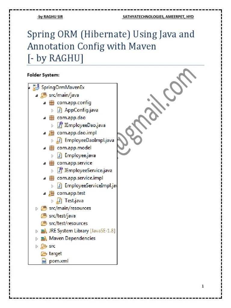 Spring ORM Using JavaConfigAndMaven PDF Software Computing