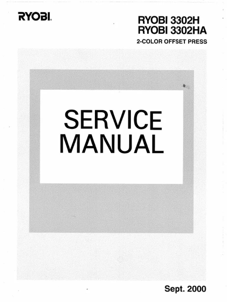Ryobi 3302H 3302HA Service Manual | PDF