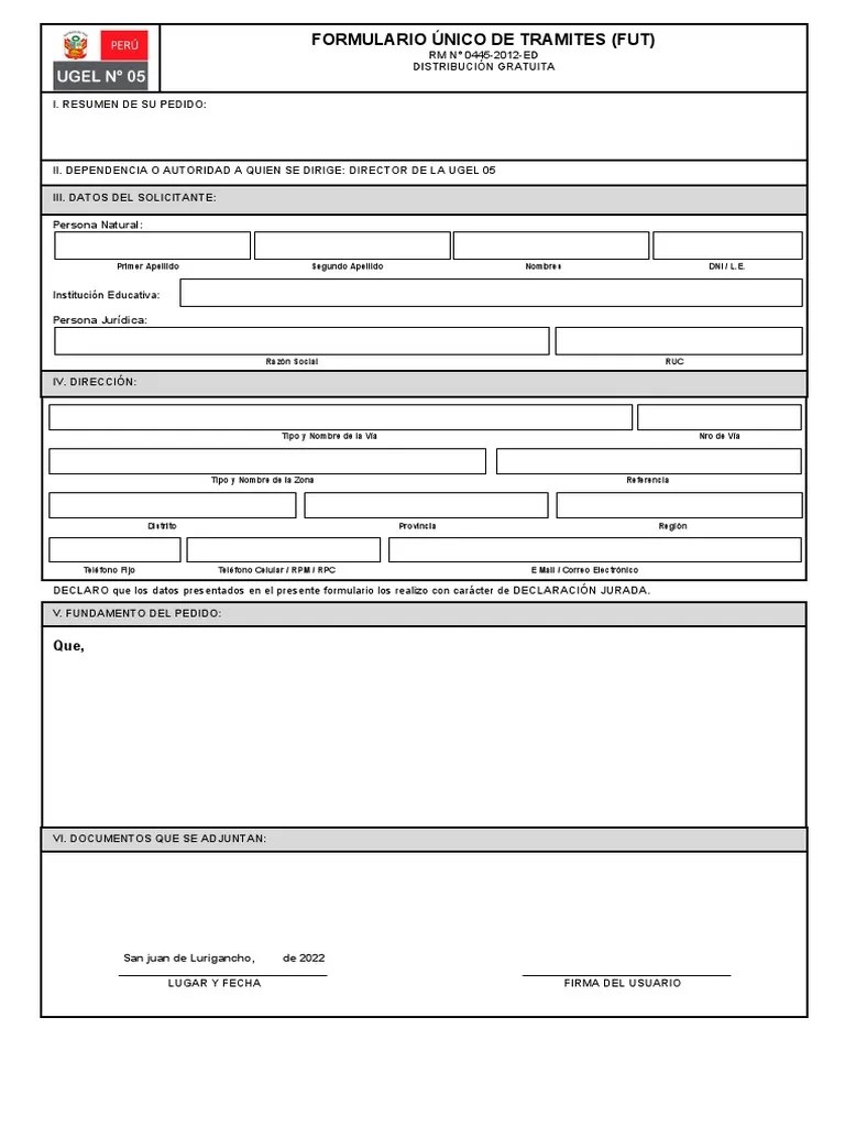 Fut Editable Word PDF