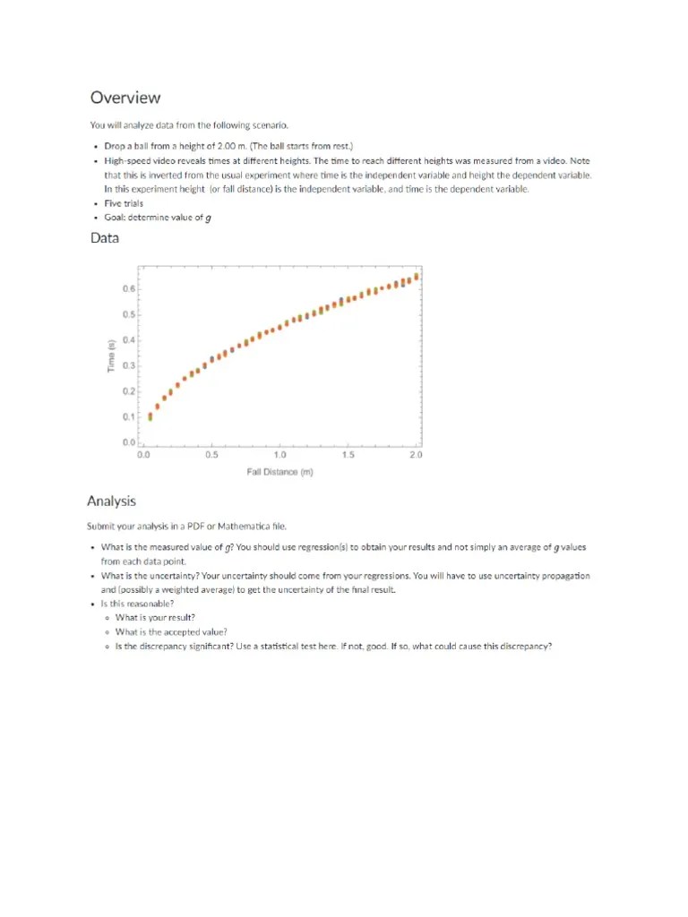 Ball Drop Experiment PDF