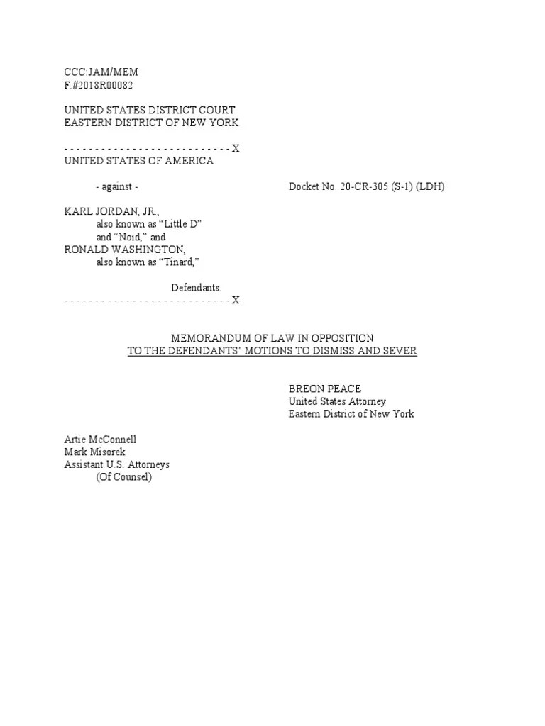 USA v. Jordan PDF Burden Of Proof (Law) Prosecutor