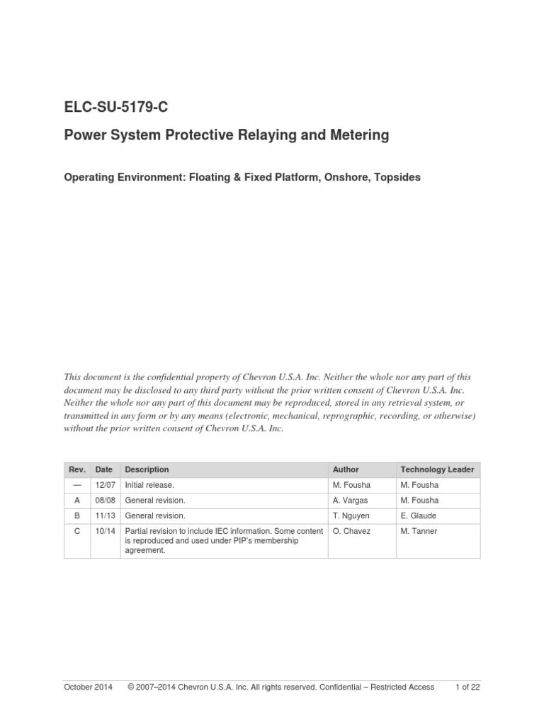 ELCSU5179C Power System Protective Relaying and Metering Download