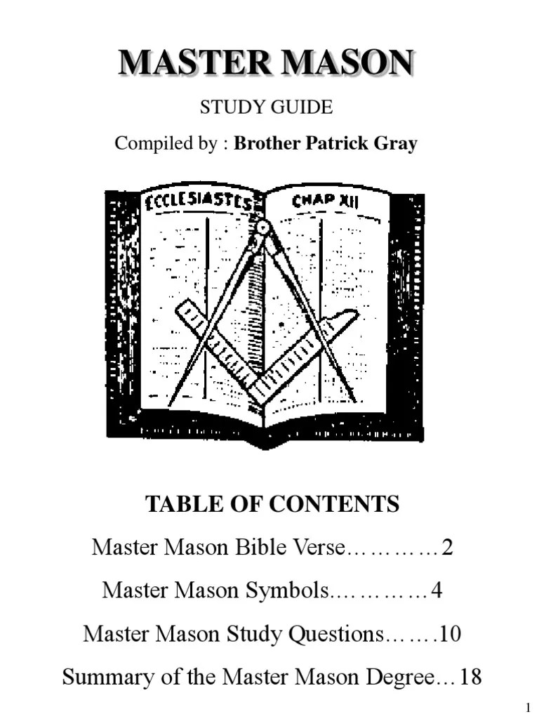 Complete Master Mason Study Guide Freemasonry Masonic Lodge