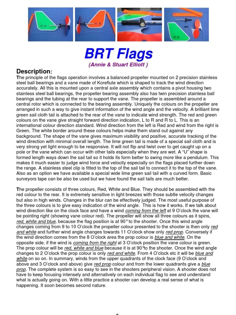 BRT Flags Assembly Instructions PDF Shooting Wound